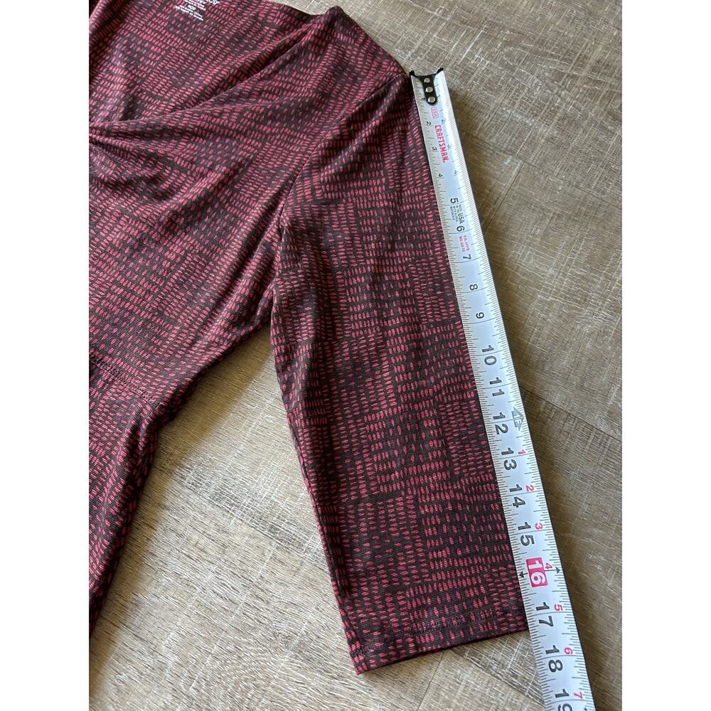 Toad & Co Rosalinda Dress Womens L Organic Cotton Tencel A-Line Geometric Red - Picture 9 of 13